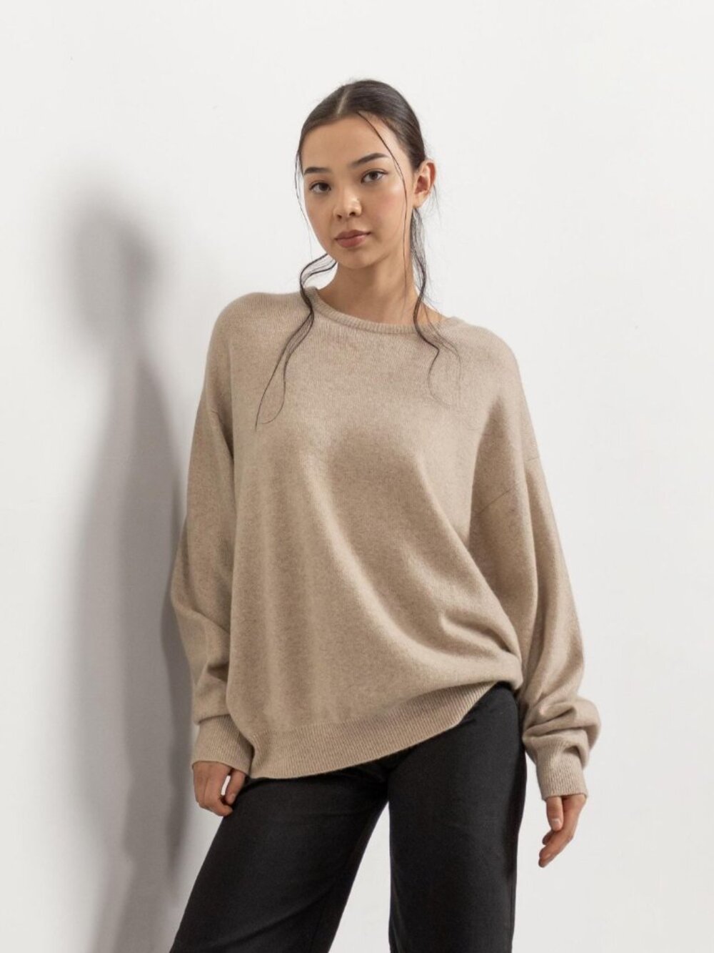 Vintage Cashmere Sweater Scottish Baggy Knitwear / Xl